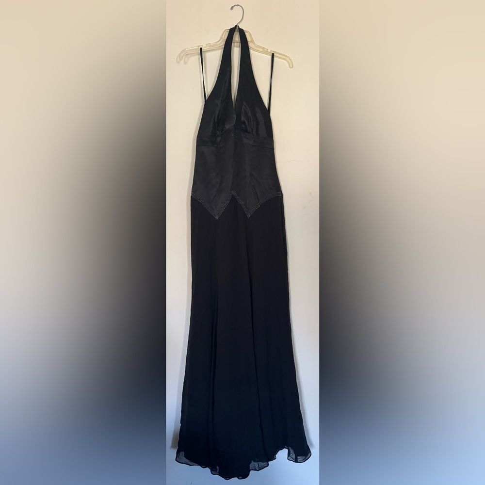 BCBG Elegant Black Halter Dress